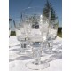 8 Verres anciens cristal gravés 