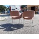 Paire de Fauteuils Vintage Chrome et Tissus