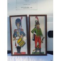 2 Gravures Militaria Hussard et Tambour éditions Bonsh