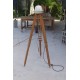 Lampe indus sur trépied chène Année 50