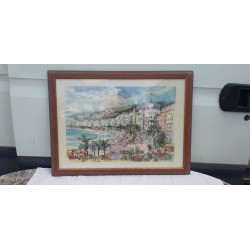 Aquarelle de Nice signé : Anfissem