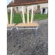 4 Chaises de Bistrot Fer et Bois