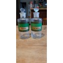 2 Pots a Pharmacie Anciens en Verre Transparent