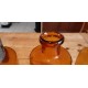 3 Pots a Pharmacie 19 ème en verre Marron