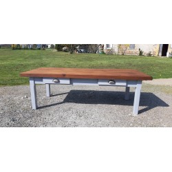 Table Basse cérusé vieux gris