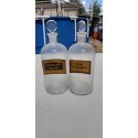 Paire de Flacons de Pharmacie en verre Transparent