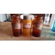 3 Pots a Pharmacie en Verre Marron