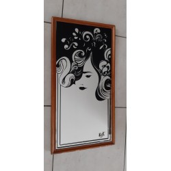 Miroir Vintage des Années 70 sérigraphié