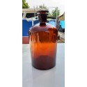 Bouteille de Pharmacie en verre marron 19 ème