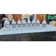 Lot de 8 Pots a Pharmacie en Porcelaine