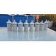 Lot de 8 Pots a Pharmacie en Porcelaine