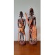 2 Sculptures Africaines , Bois et Perles .