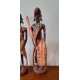 2 Sculptures Africaines , Bois et Perles .