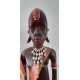 2 Sculptures Africaines , Bois et Perles .