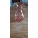 Vase en Verre Vintage Liseré rouge