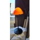 Lampe Vintage en Opaline Orange et Blanche