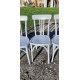 6 Chaises bistrot Thonet bois cérusé Vieux Gris