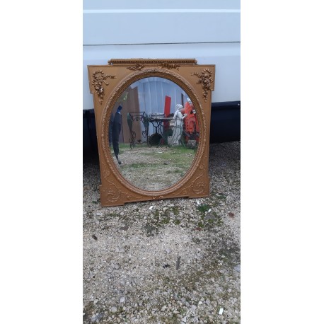 Miroir Bois et Stuk doré 19 éme