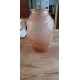 Paire de Vases Art déco en Verre Saumoné signé NS