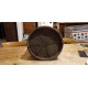 mesure à grains double décalitre en bois et fer forgé