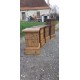 4 Socles en Bois Pin