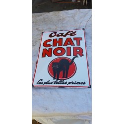 Plaque émaillée Café " Le Chat Noir "