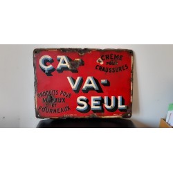 Plaque émaillée " ça va seul "