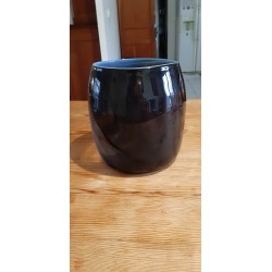 Vase Vintage en Verre Bicolore Multicouche