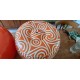 2 Poufs Vintage Gonflables en Plastic Orange