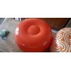 2 Poufs Vintage Gonflables en Plastic Orange