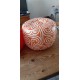 2 Poufs Vintage Gonflables en Plastic Orange