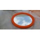 Miroir Rond Vintage des Années 70 Plastic Orange