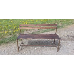 Banc des Années 50 en Fer et Bois