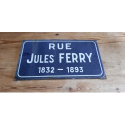 Plaque émaillée " Rue Jules Ferry " 1832-1893