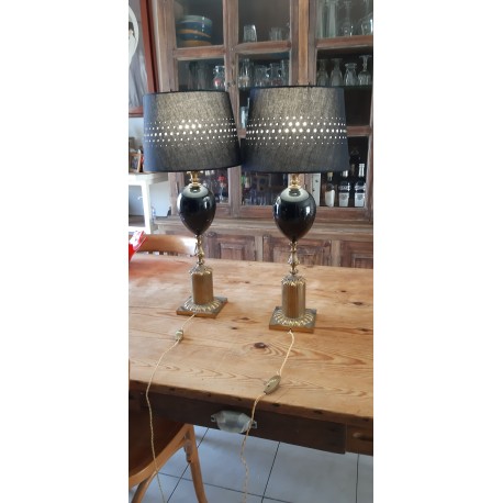 Paire de Lampes de Style Maison Charles