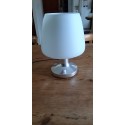 Lampe Vintage des Années 70 Opaline Blanche