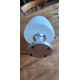 Lampe Vintage des Années 70 Opaline Blanche