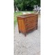 Commode 3 Tiroirs Noyer et Laiton