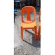 12 Chaises Plastic Orange Empilables