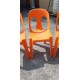 12 Chaises Plastic Orange Empilables