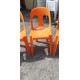 12 Chaises Plastic Orange Empilables