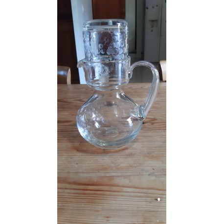 Carafe et verre de Nuit en Cristal