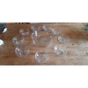 Saladier + 8 Coupes en Cristal