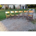 6 Chaises de Bistrot Baumann des Années 60