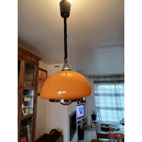 Suspension Vintage Opaline Orange " VIRO "