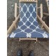 Paire de Chaises Longues Bois et Tissus