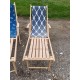 Paire de Chaises Longues Bois et Tissus