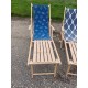 Paire de Chaises Longues Bois et Tissus