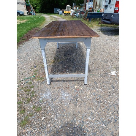 Table Insutrielle en Aluminium et Bois