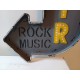 Enseigne Métal On Air Rock Music